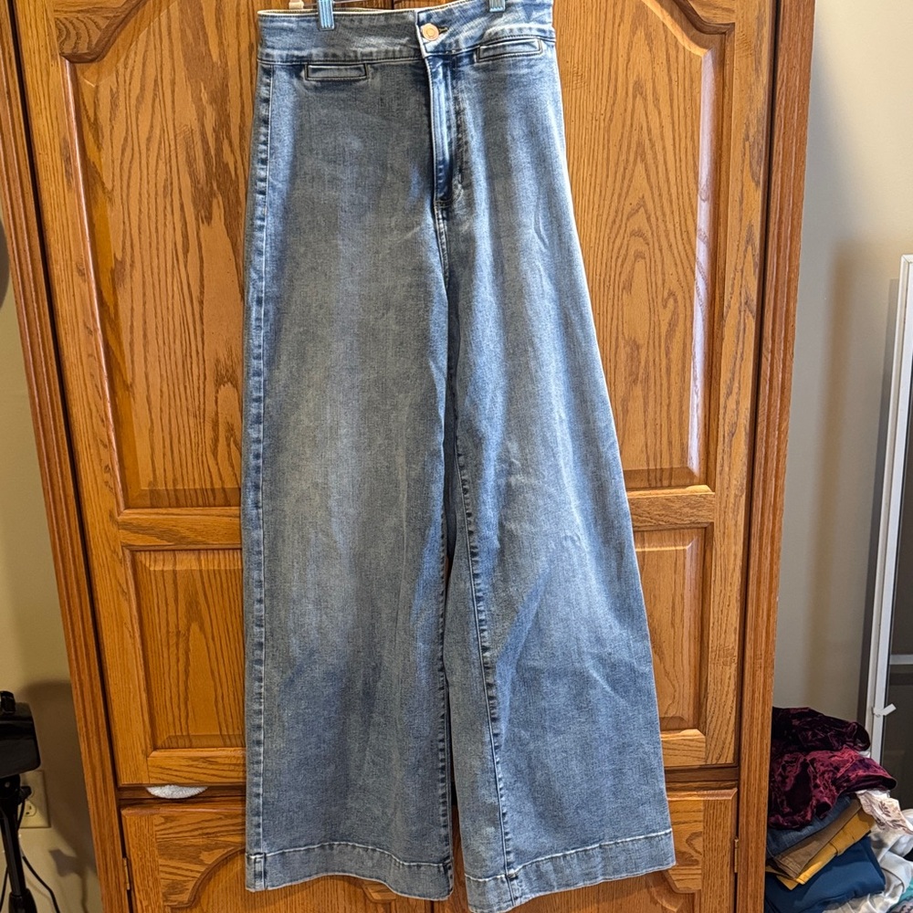LC Lauren Conrad Classic Blue Wide-Leg Women Jeans NWOT